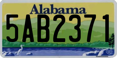 AL license plate 5AB2371