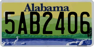 AL license plate 5AB2406