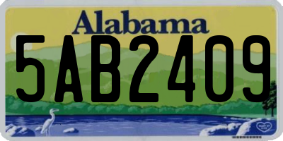 AL license plate 5AB2409