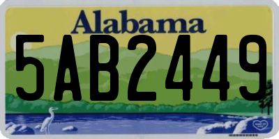 AL license plate 5AB2449