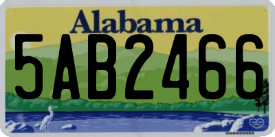 AL license plate 5AB2466