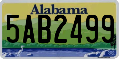 AL license plate 5AB2499