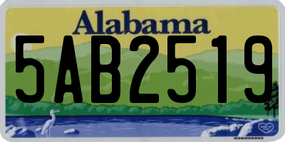 AL license plate 5AB2519