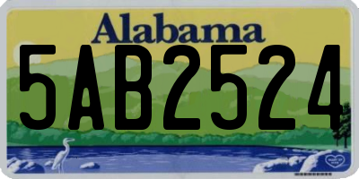 AL license plate 5AB2524