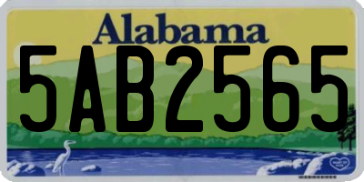 AL license plate 5AB2565