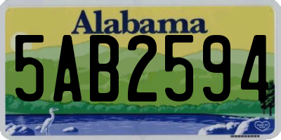 AL license plate 5AB2594