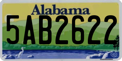 AL license plate 5AB2622