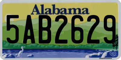 AL license plate 5AB2629
