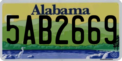 AL license plate 5AB2669