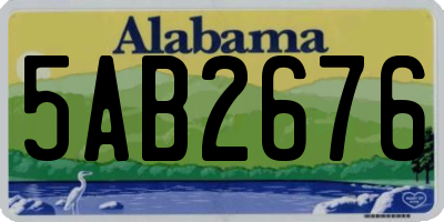 AL license plate 5AB2676
