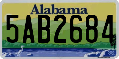 AL license plate 5AB2684