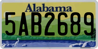 AL license plate 5AB2689