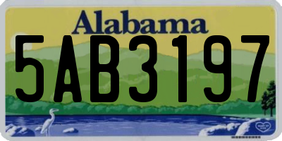 AL license plate 5AB3197