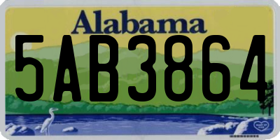 AL license plate 5AB3864