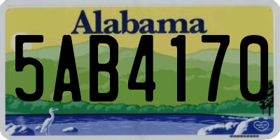 AL license plate 5AB4170