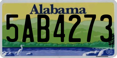 AL license plate 5AB4273