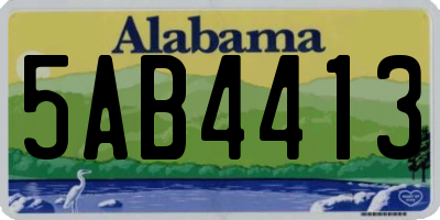 AL license plate 5AB4413