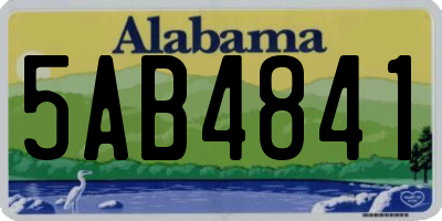 AL license plate 5AB4841