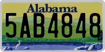 AL license plate 5AB4848