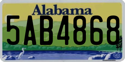 AL license plate 5AB4868
