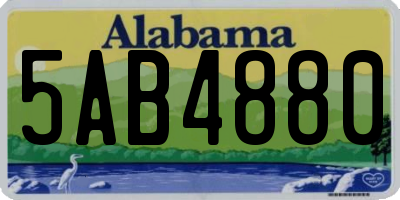 AL license plate 5AB4880