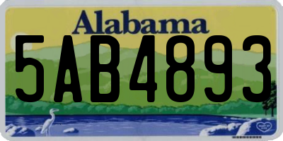 AL license plate 5AB4893