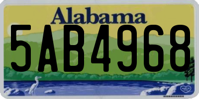 AL license plate 5AB4968