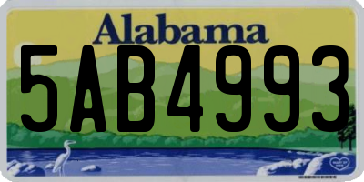 AL license plate 5AB4993