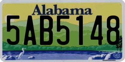AL license plate 5AB5148