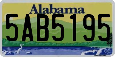 AL license plate 5AB5195