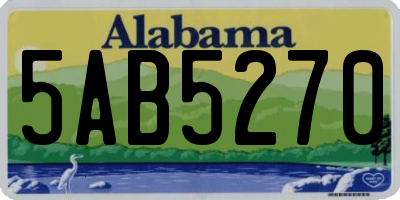 AL license plate 5AB5270