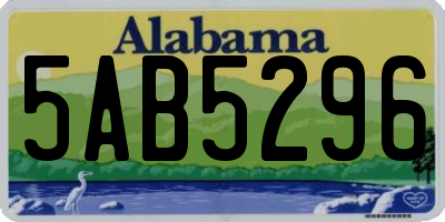 AL license plate 5AB5296