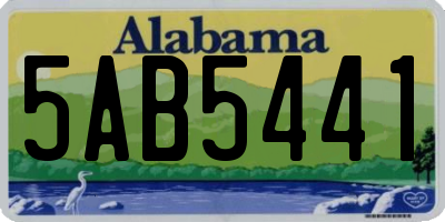 AL license plate 5AB5441