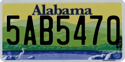 AL license plate 5AB5470