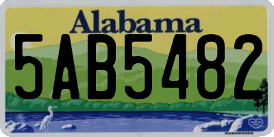 AL license plate 5AB5482