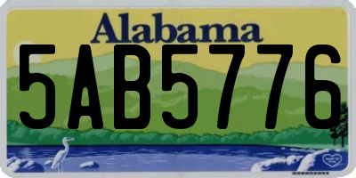 AL license plate 5AB5776