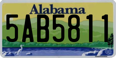 AL license plate 5AB5811