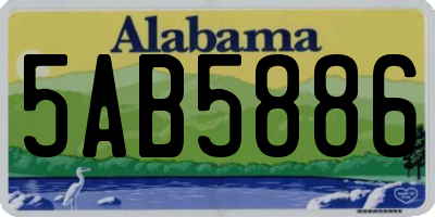 AL license plate 5AB5886