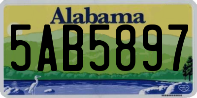 AL license plate 5AB5897