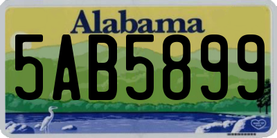 AL license plate 5AB5899
