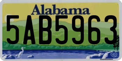 AL license plate 5AB5963