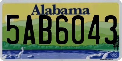AL license plate 5AB6043