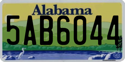 AL license plate 5AB6044