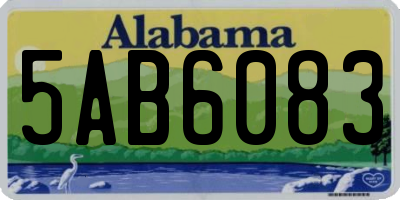 AL license plate 5AB6083