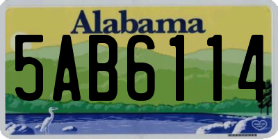 AL license plate 5AB6114