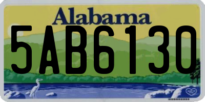 AL license plate 5AB6130