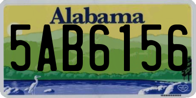 AL license plate 5AB6156
