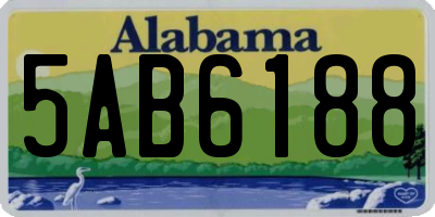 AL license plate 5AB6188