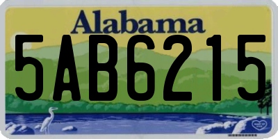 AL license plate 5AB6215