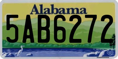 AL license plate 5AB6272